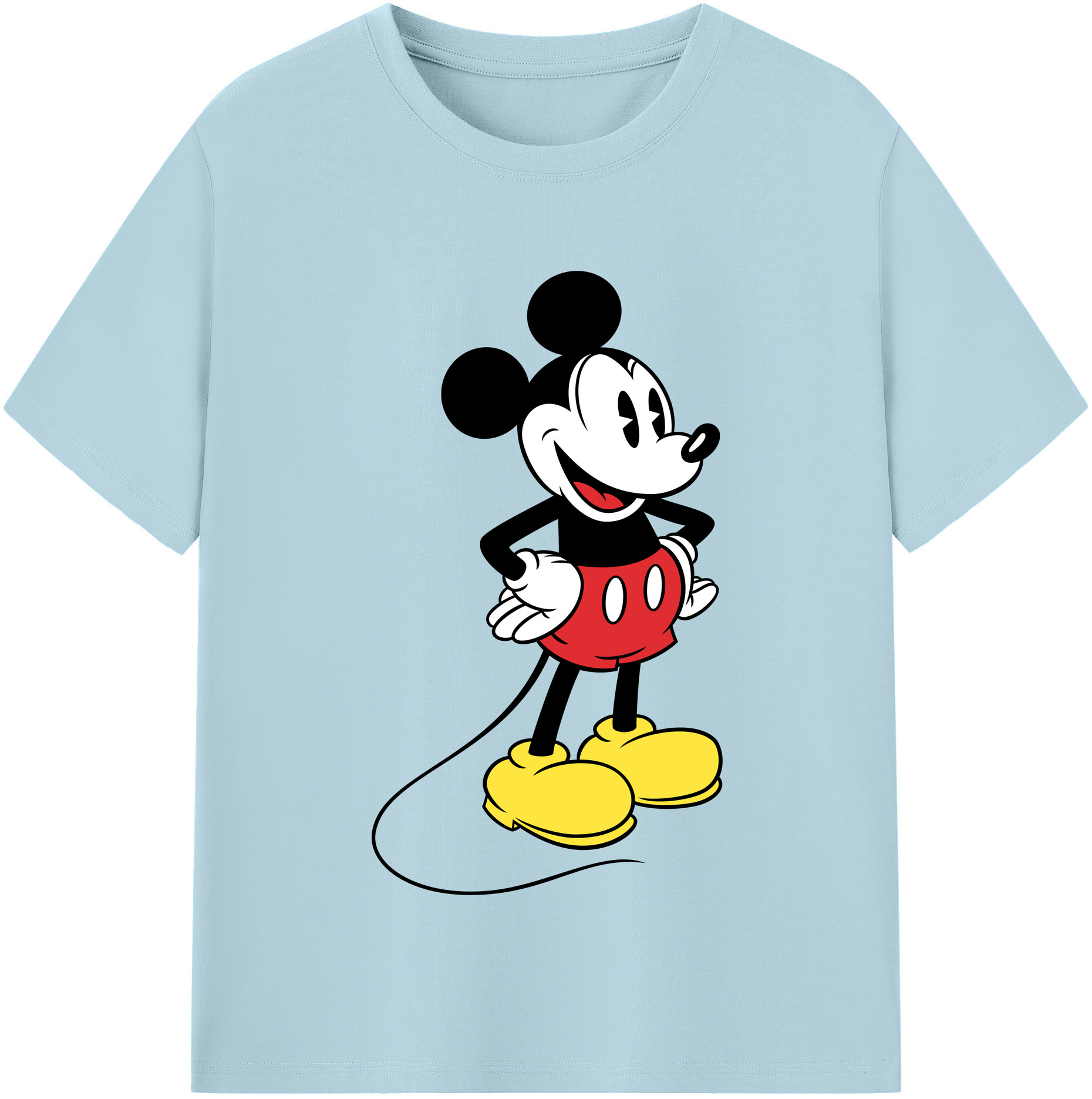 （画像用） ミッキーマウス Mickey Mouse 綿100％半袖Tシャツ（フロントプリント）